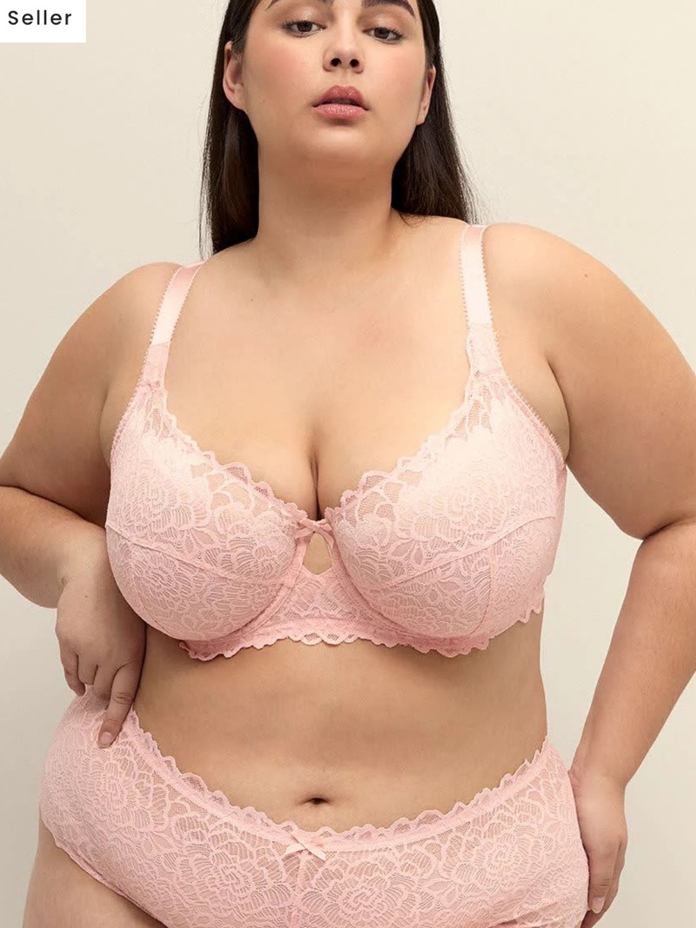 Deesse Lace Underwire Bra Lilac Pink 42C Romantic Feminine Lingerie Underwear